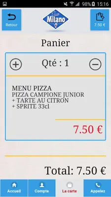 Milano Pizza Maisons-Alfort android App screenshot 0