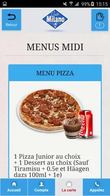 Milano Pizza Maisons-Alfort android App screenshot 1